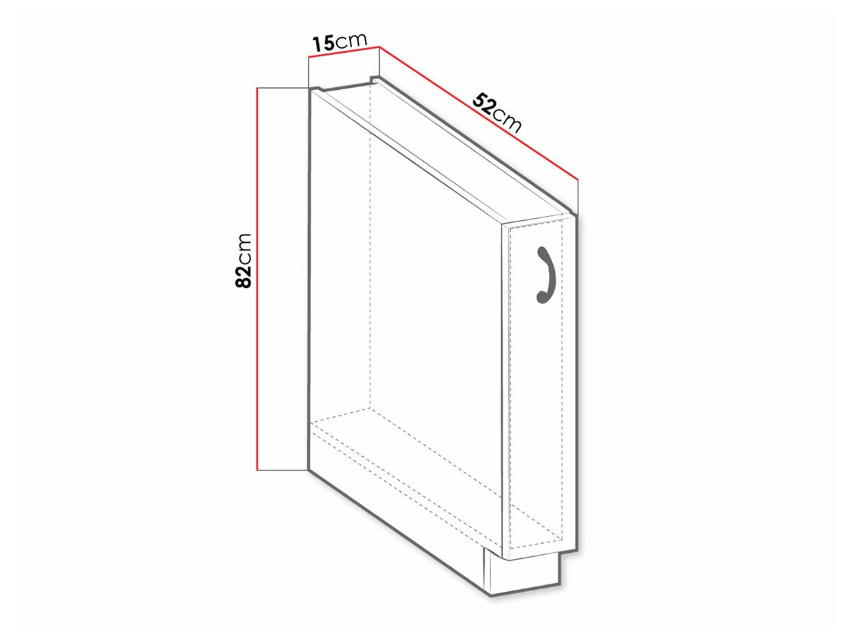 Modularni ormar sa korpom na izvlačenje Retro White 101