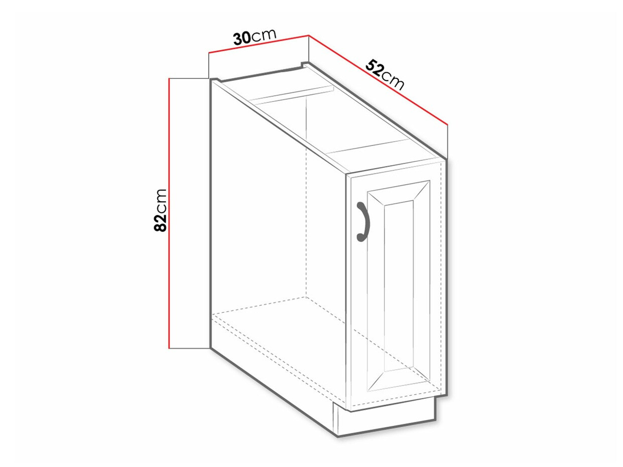 Modularni ormar sa korpom na izvlačenje Retro White 102