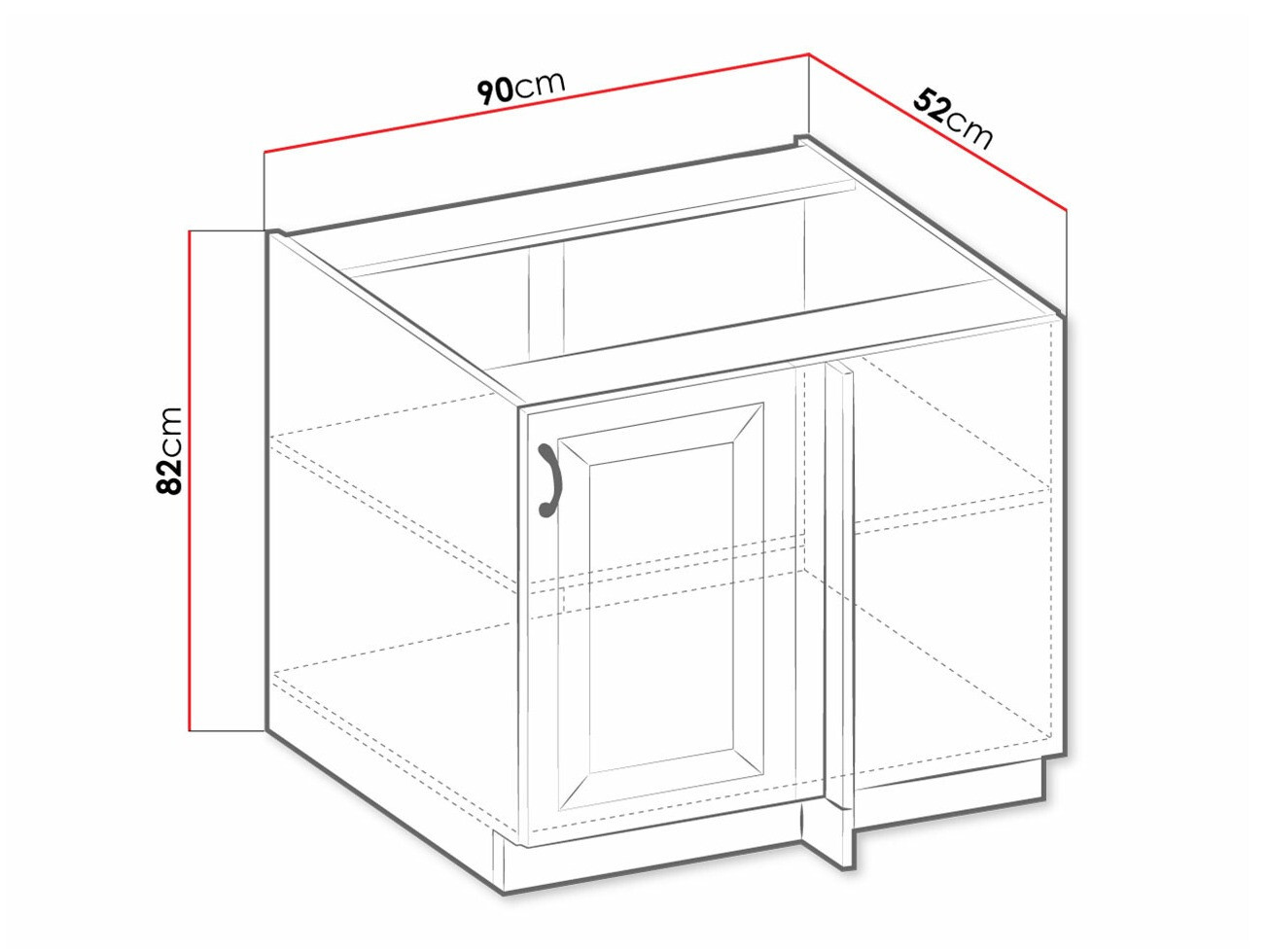 Modularni ormar sa vratima Retro Grey 100