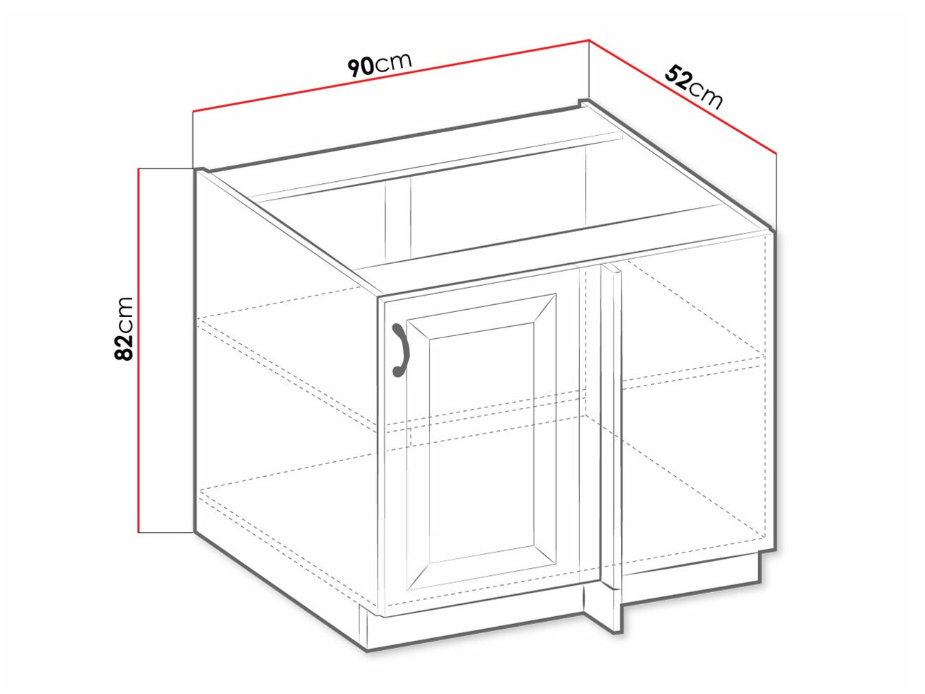 Modularni ormar sa vratima Retro White 100