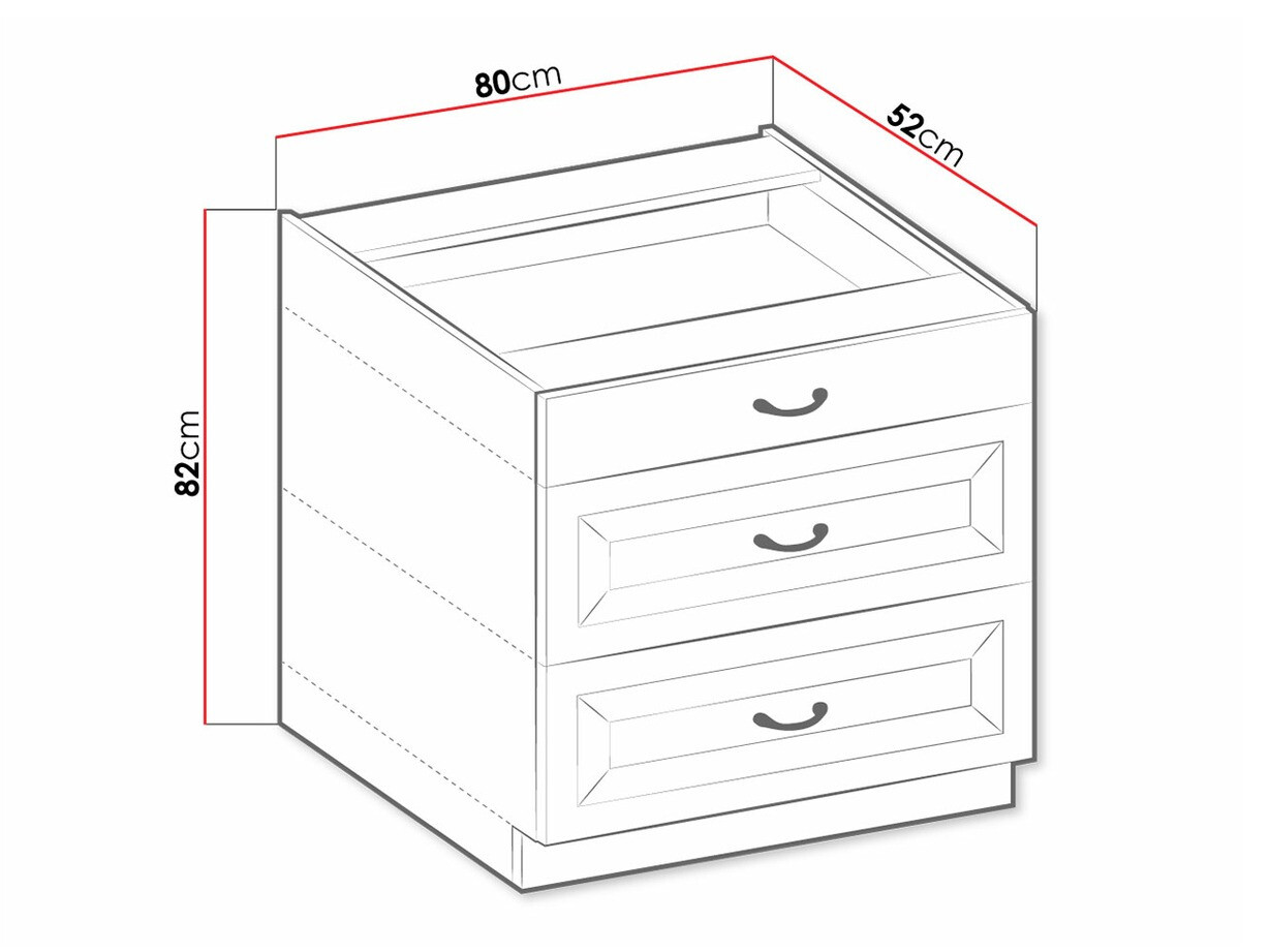 Modularni ormar sa fiokama Retro Grey 120