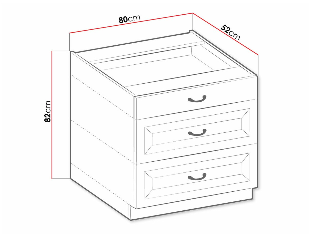 Modularni ormar sa fiokama Retro White 120