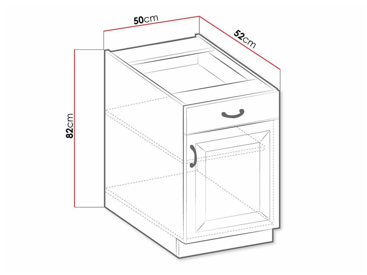 Modularni ormar sa fiokom i vratima Retro White 105