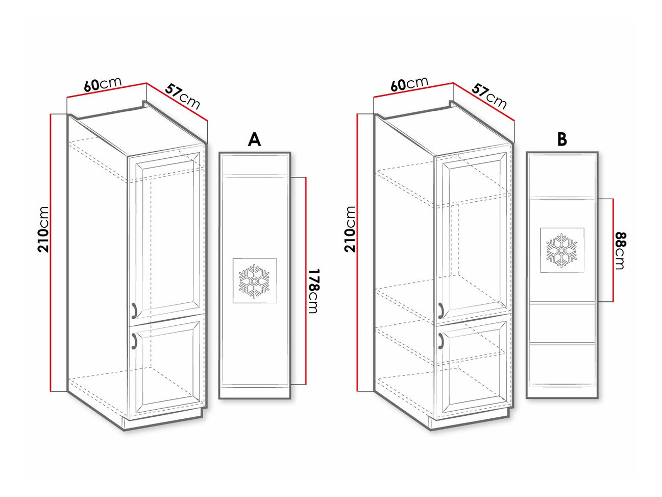 Modularni ormar sa vratima Retro White 118