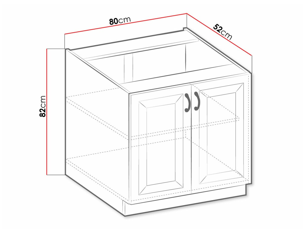 Modularni ormar sa vratima Retro White 119