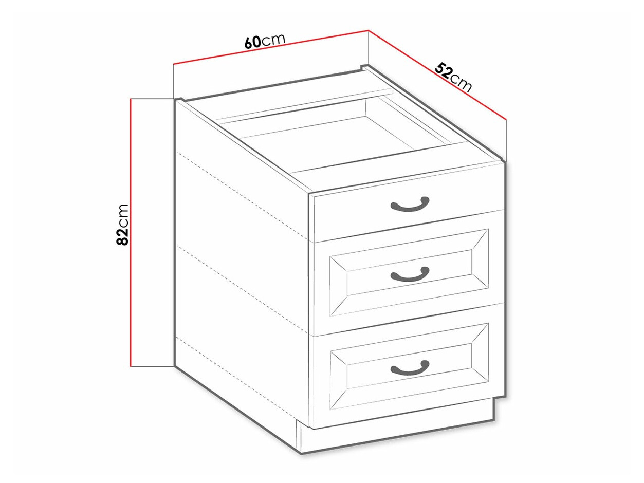 Modularni ormarić sa fiokama Retro White 108