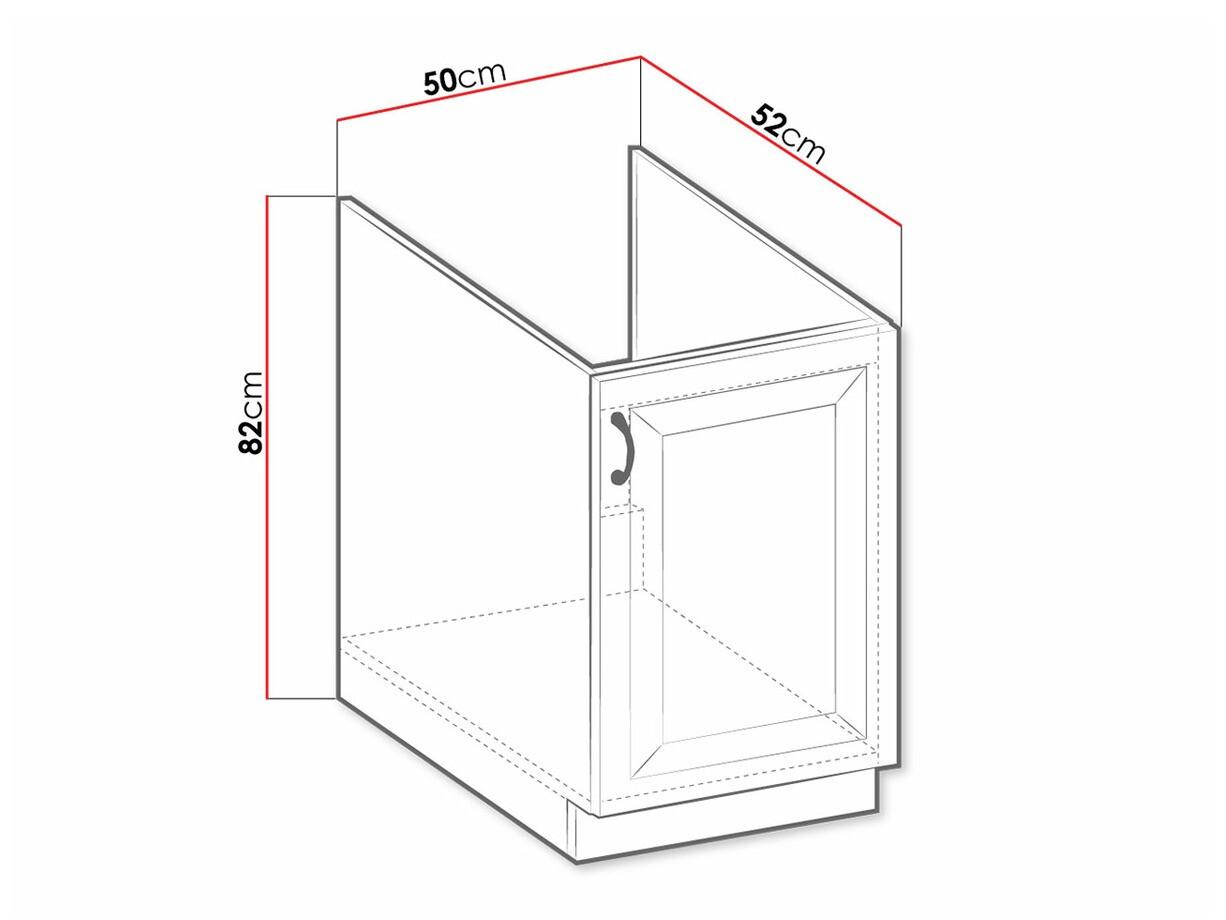 Modularni ormarić za sudoperu sa vratima Retro Grey 106