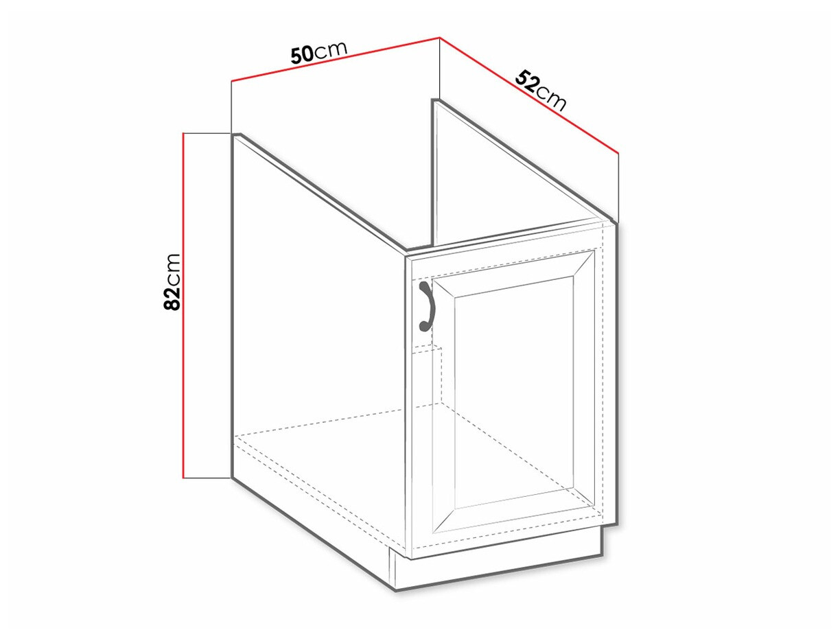 Modularni ormarić za sudoperu sa vratima Retro White 106