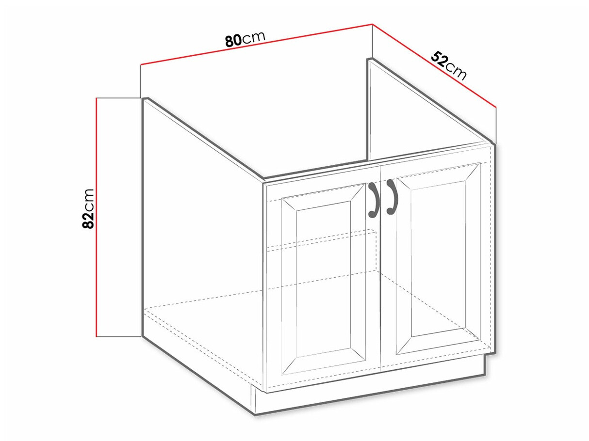Modularni ormarić za sudoperu sa vratima Retro White 121