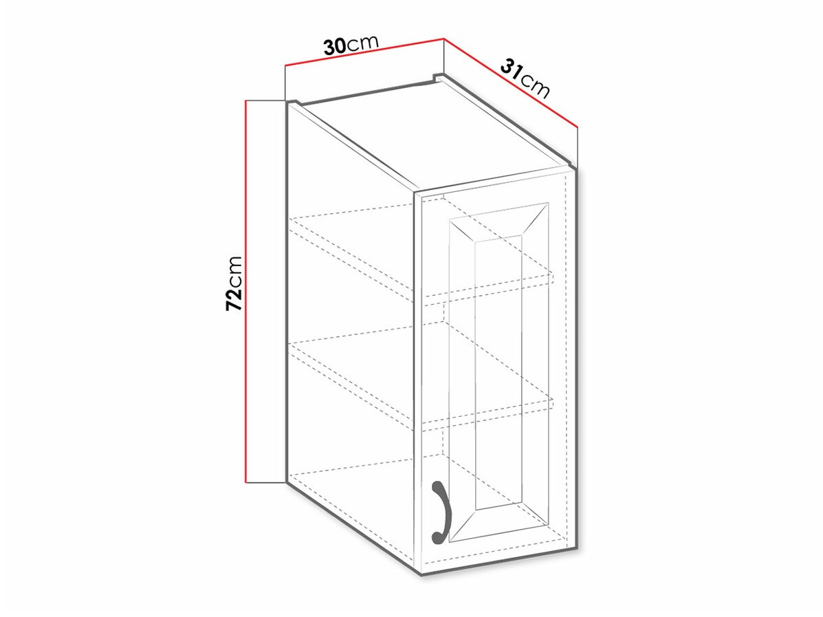 Modularni zidni ormar Retro Grey 123