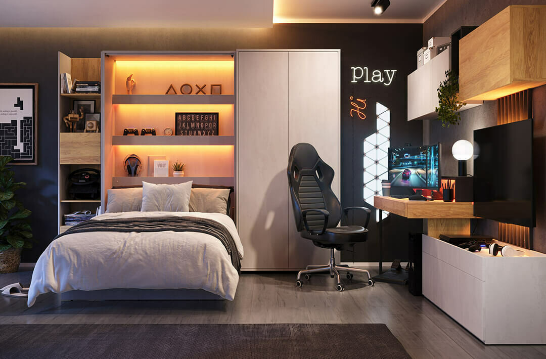 Zidni krevet Concept Pro Lenart Levfere 103 (120 x 200 cm)