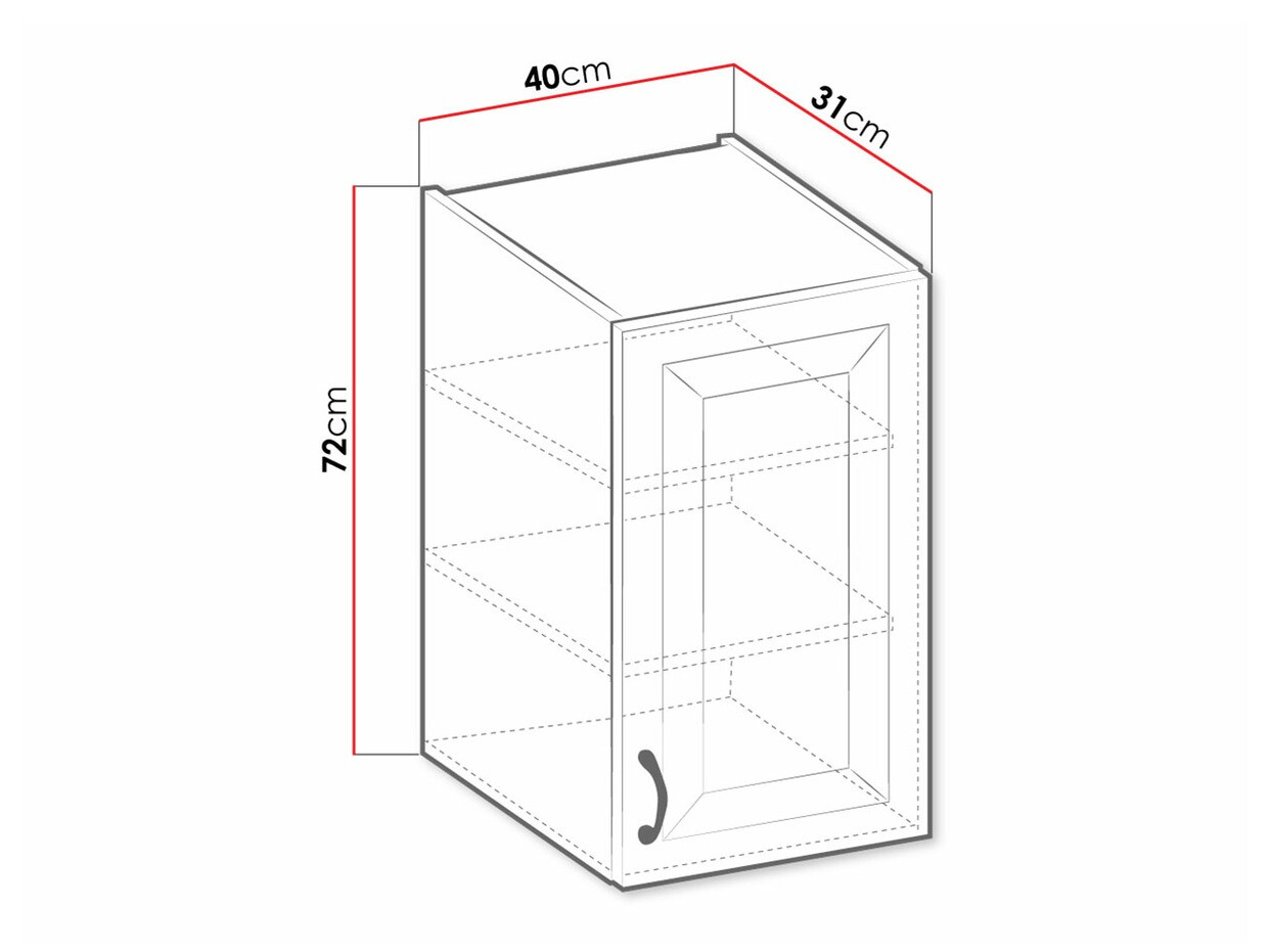 Modularni zidni ormar Retro Grey 126