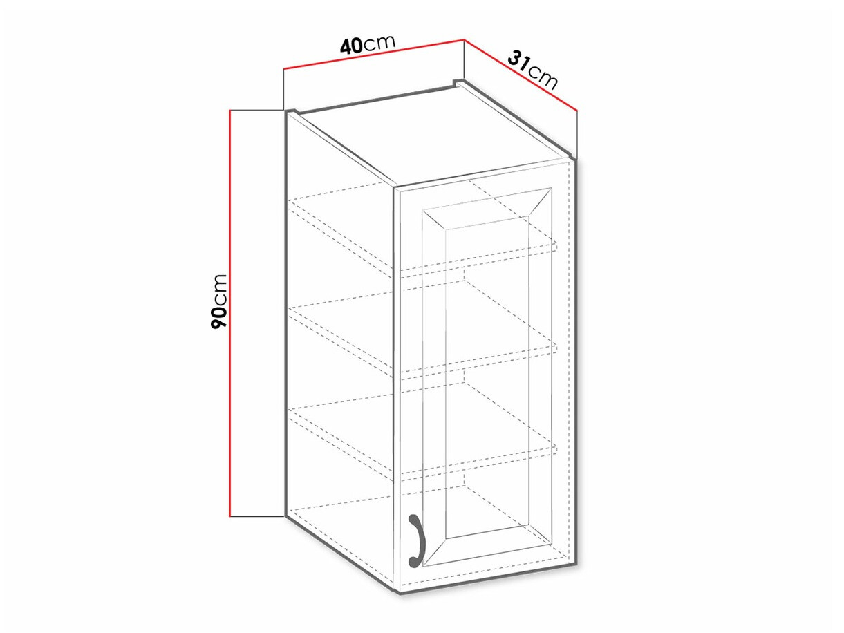 Modularni zidni ormar Retro Grey 127