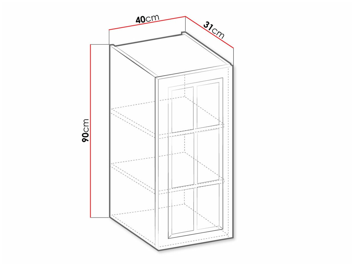 Modularni zidni ormar Retro Grey 129