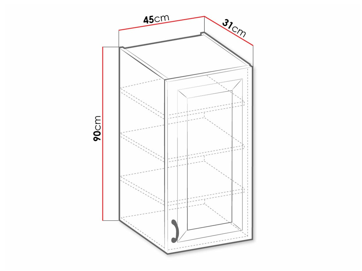 Modularni zidni ormar Retro Grey 131
