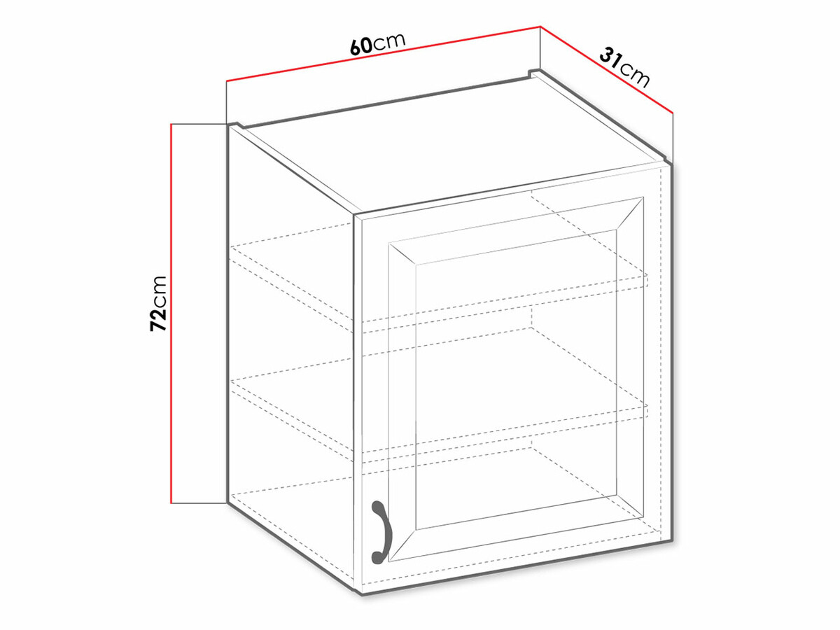 Modularni zidni ormar Retro Grey 135