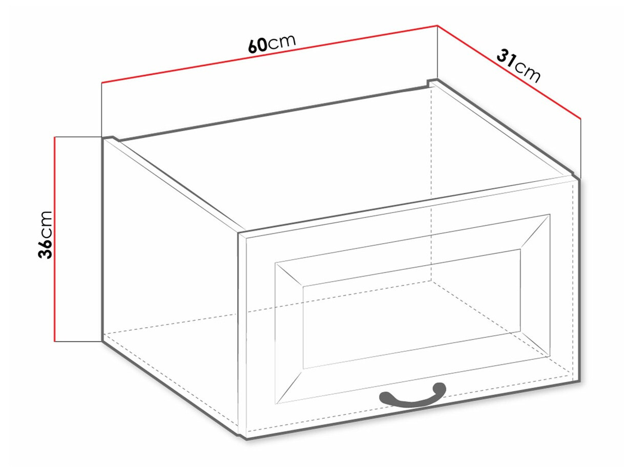 Modularni zidni ormar Retro Grey 137