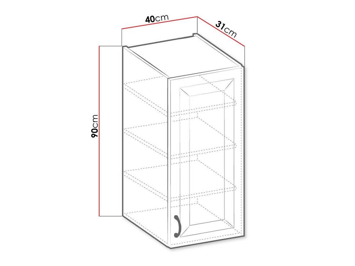 Modularni zidni ormar Retro White 127