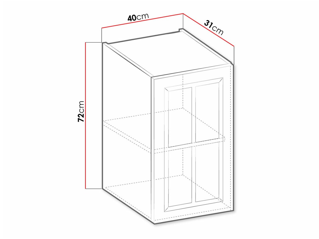 Modularni zidni ormar Retro White 128