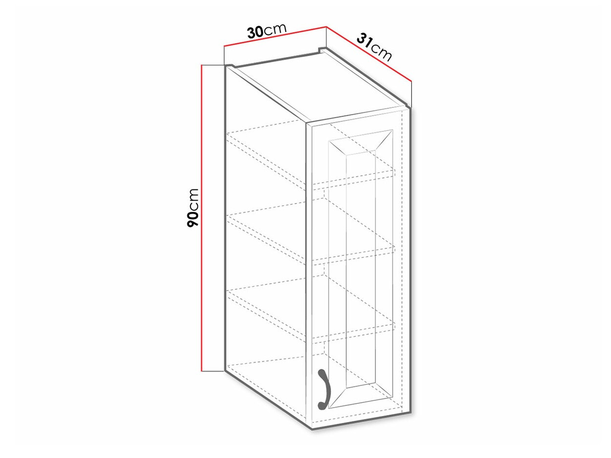 Modularni zidni ormarić Retro Grey 124