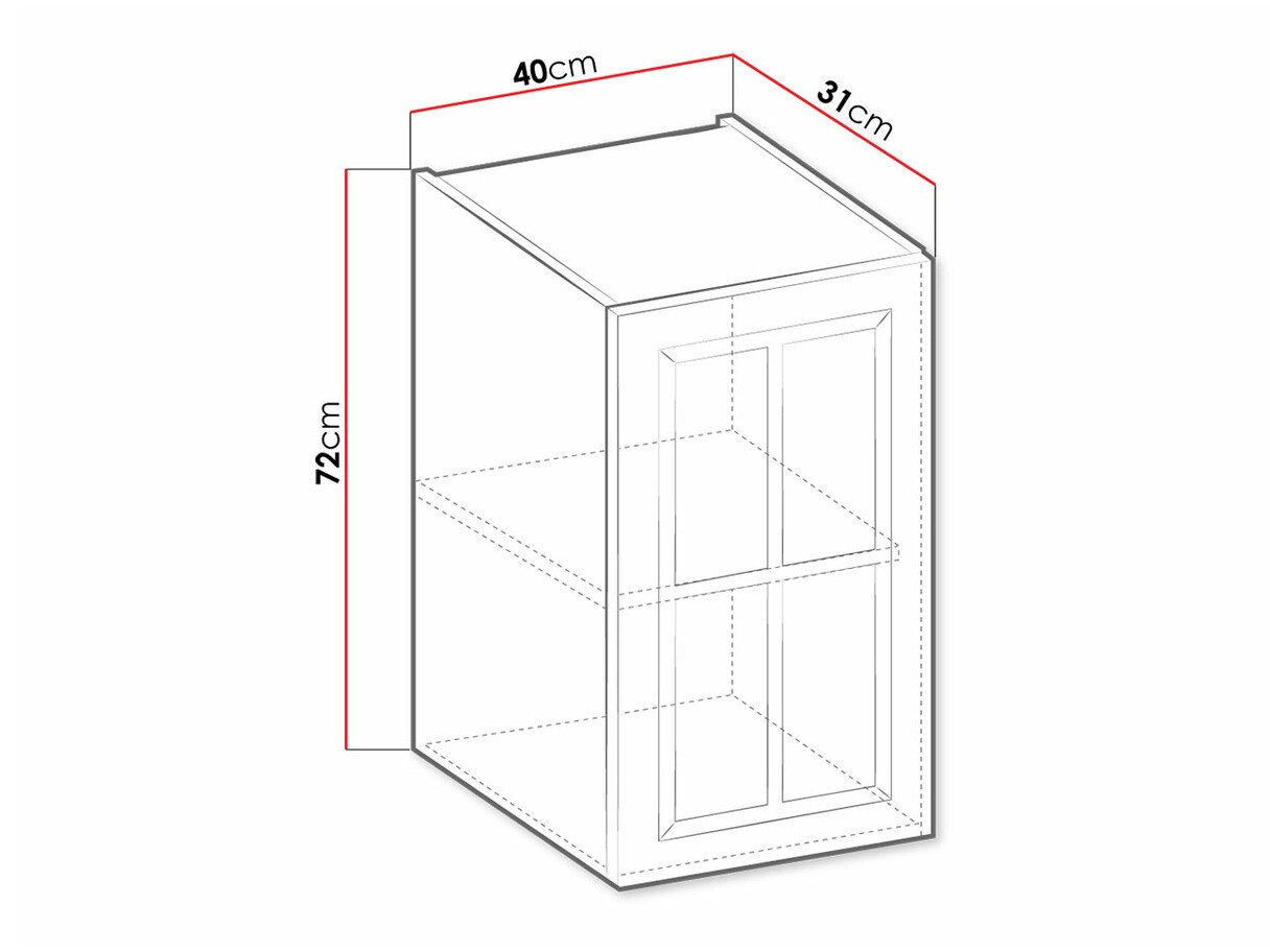 Modularni zidni ormarić Retro Grey 128