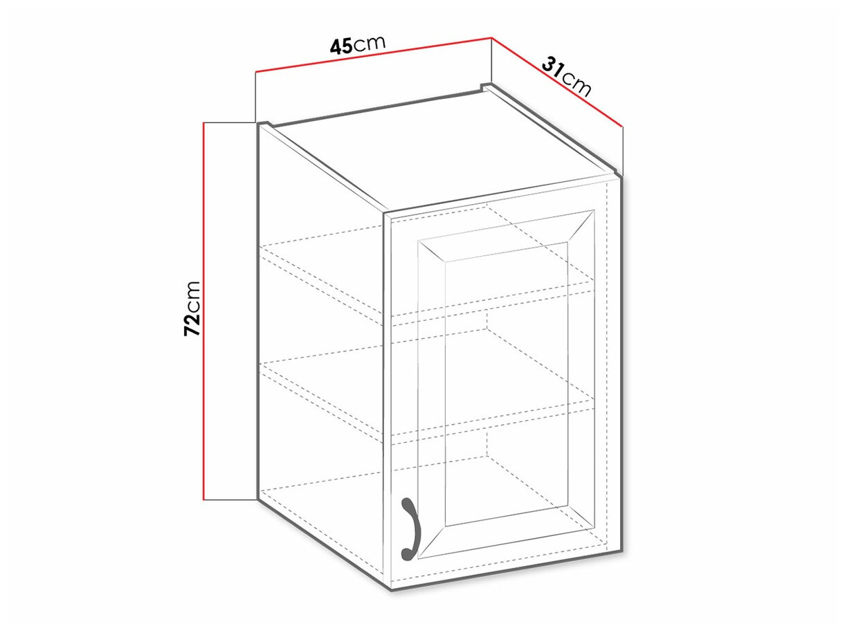 Modularni zidni ormarić Retro Grey 130