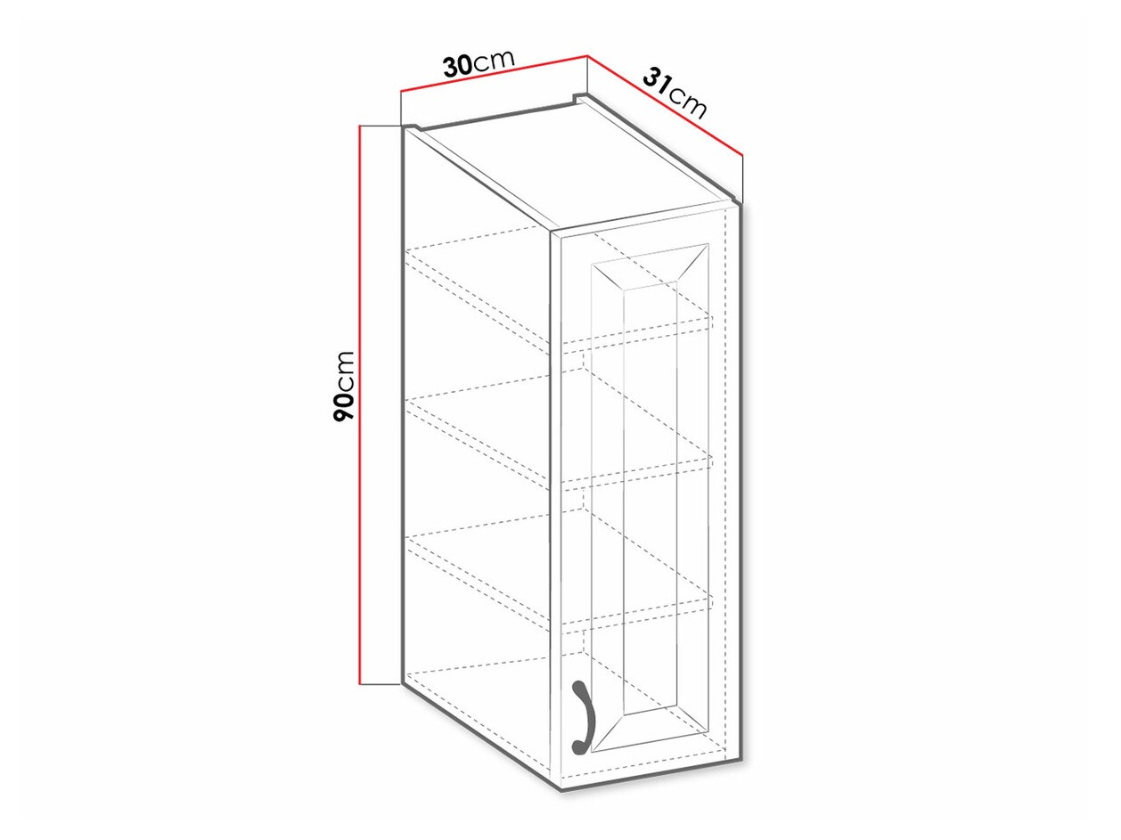 Modularni zidni ormarić Retro White 124