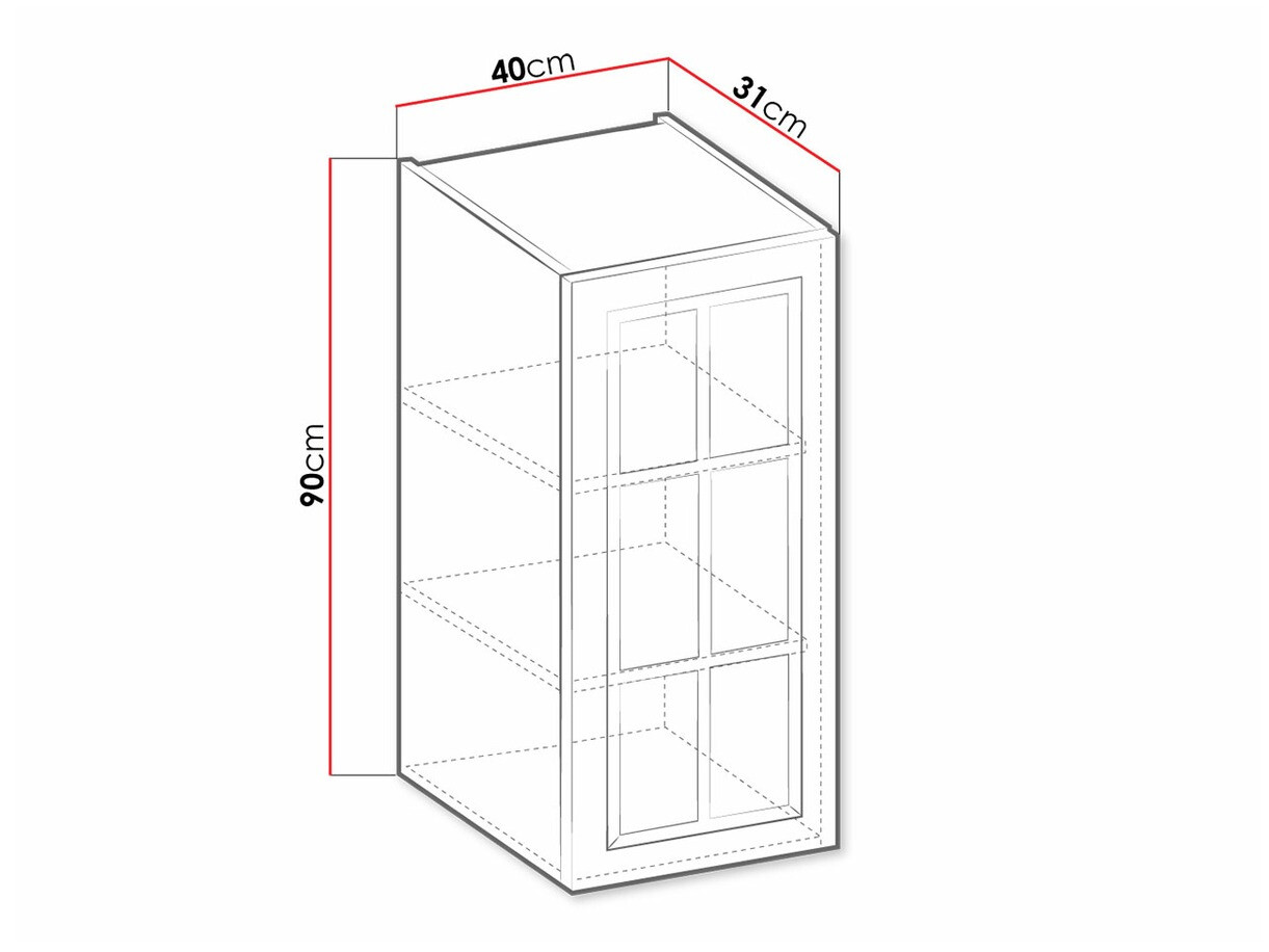 Modularni zidni ormarić Retro White 129