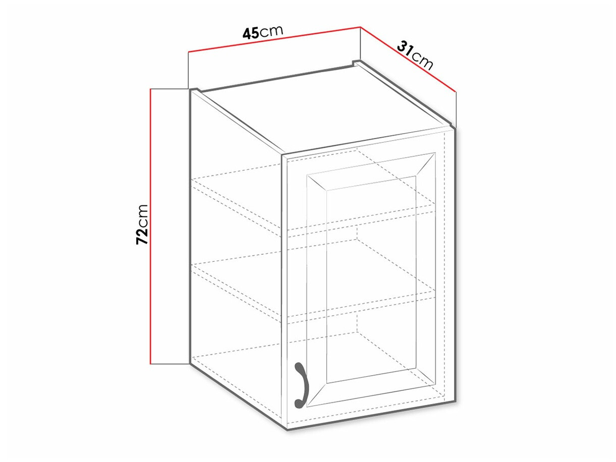 Modularni zidni ormarić Retro White 130