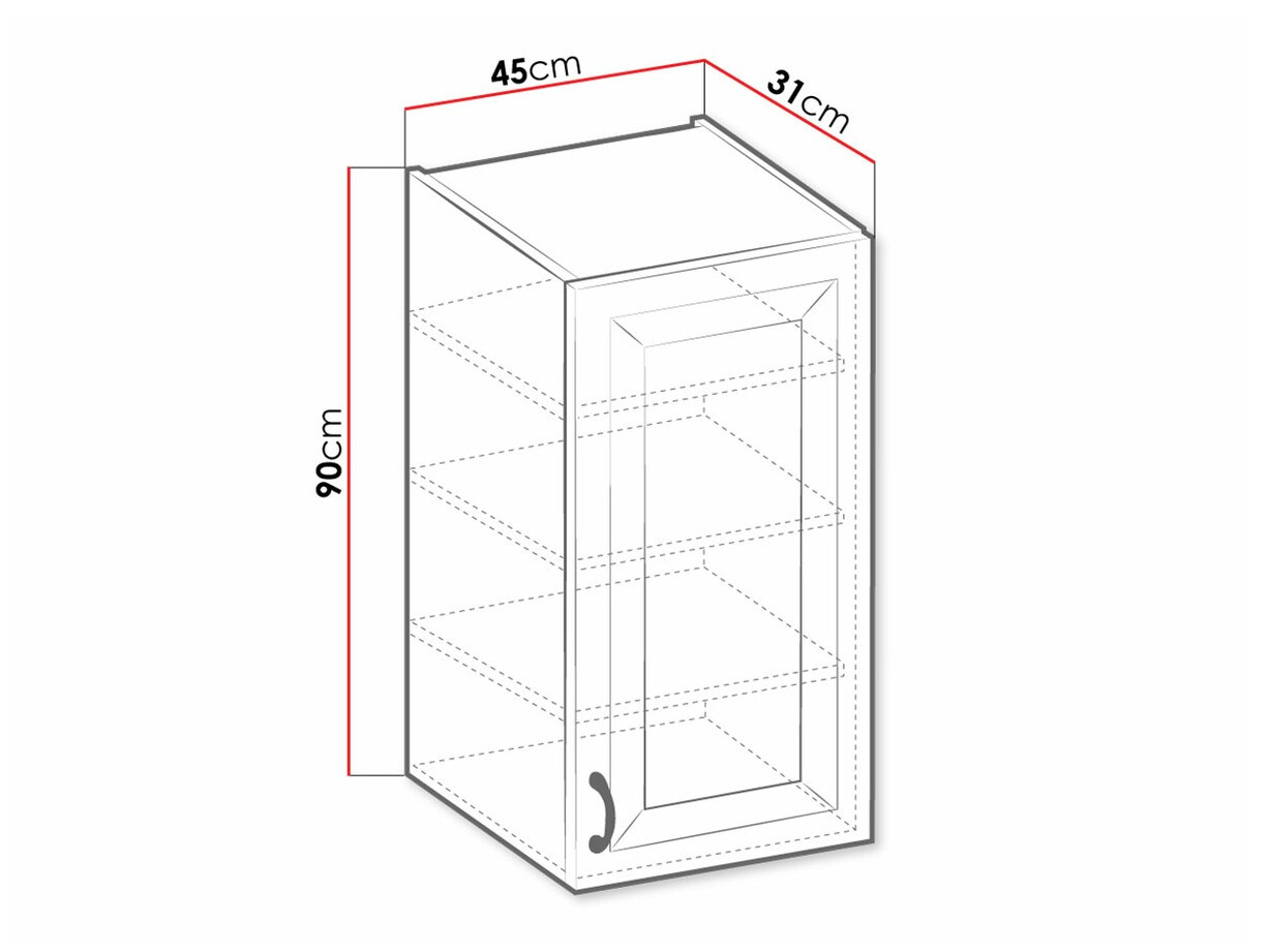 Modularni zidni ormarić Retro White 131