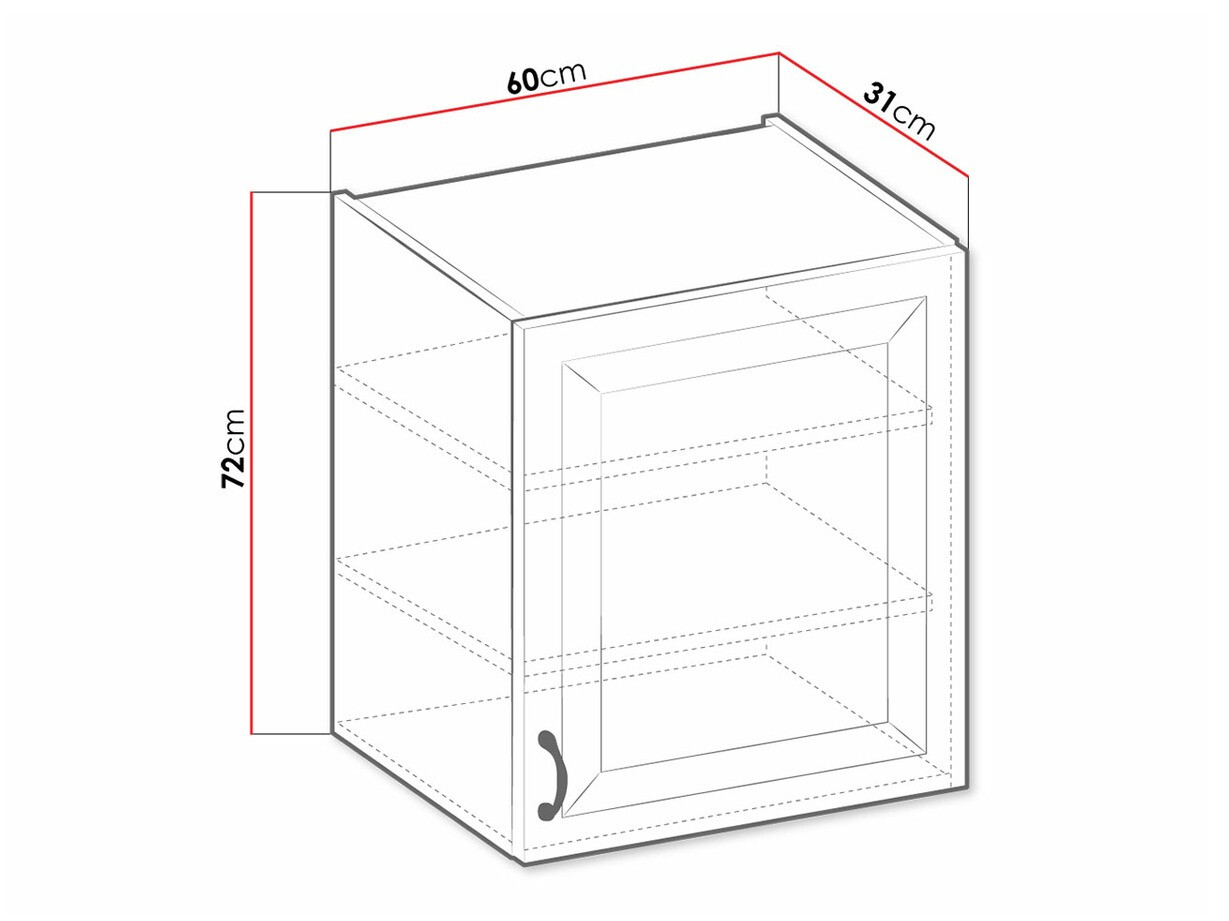 Modularni zidni ormarić Retro White 135