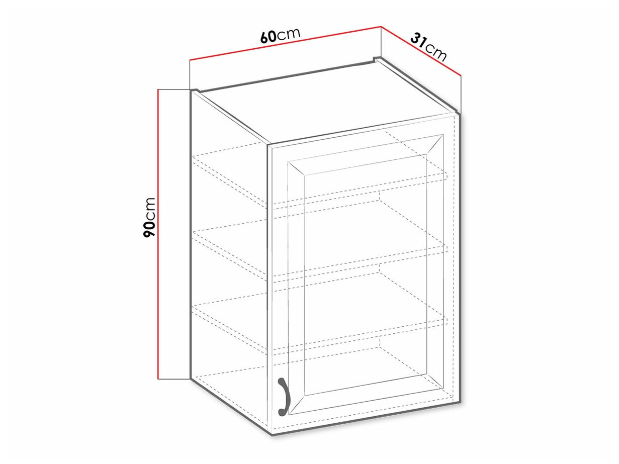 Modularni zidni ormarić Retro White 136