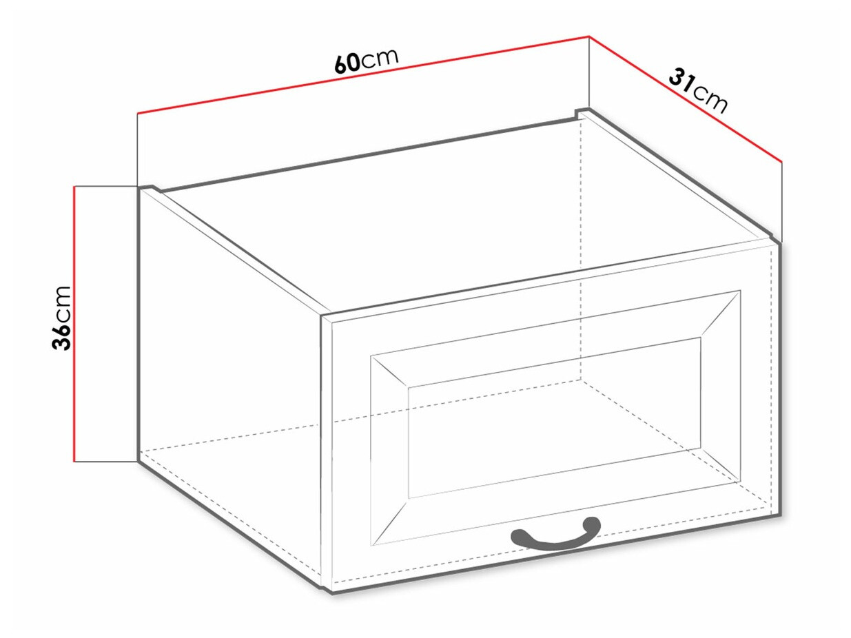 Modularni zidni ormarić Retro White 137