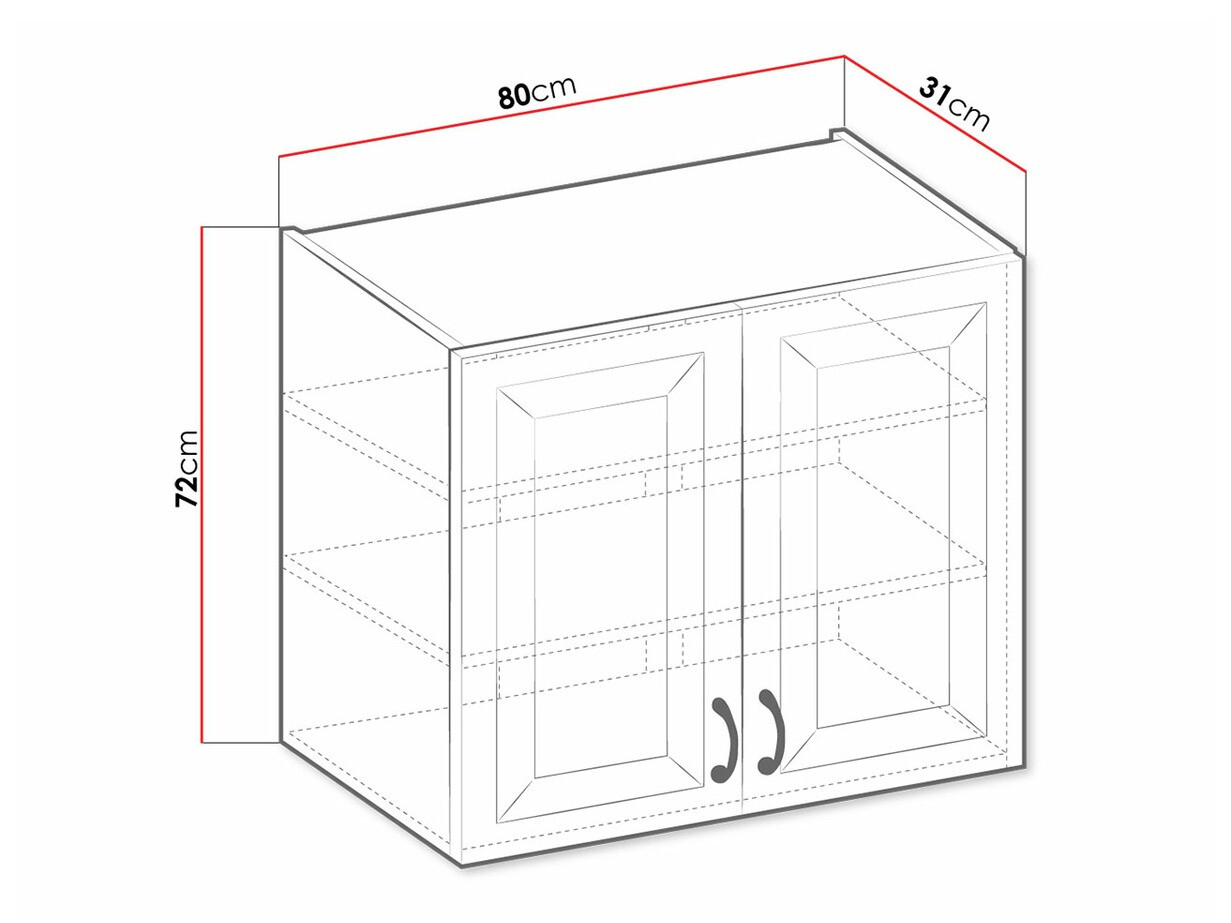 Modularni zidni ormarić Retro Grey 139