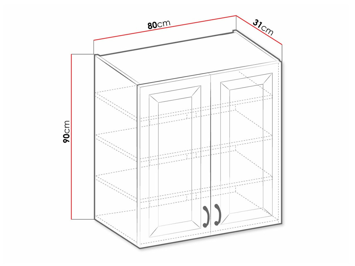Modularni zidni ormarić Retro Grey 140