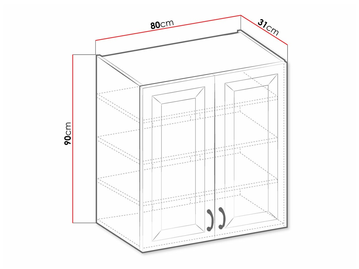 Modularni zidni ormarić Retro White 140