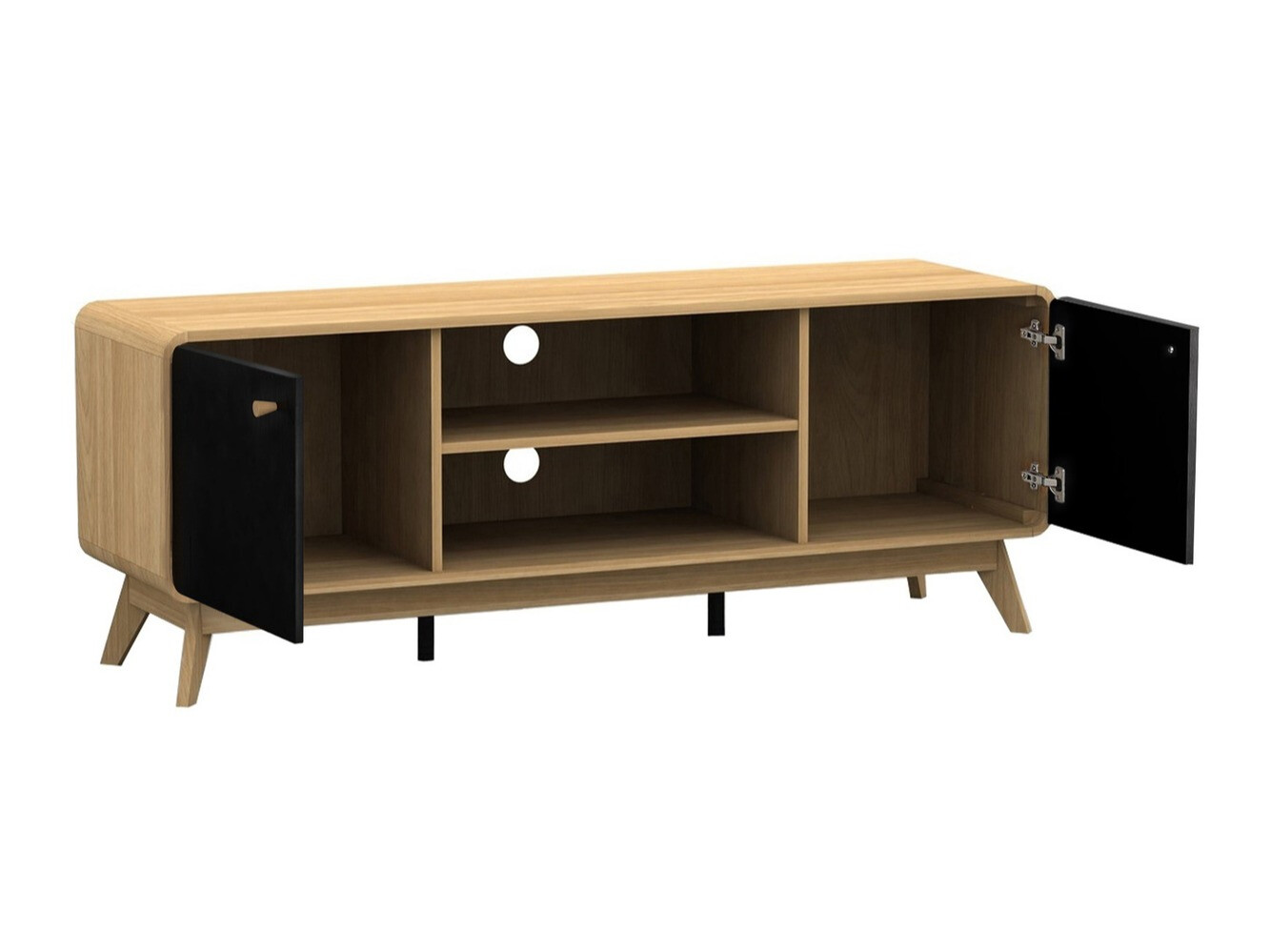 TV komoda Elbtena 107 (Hrast + Crno)