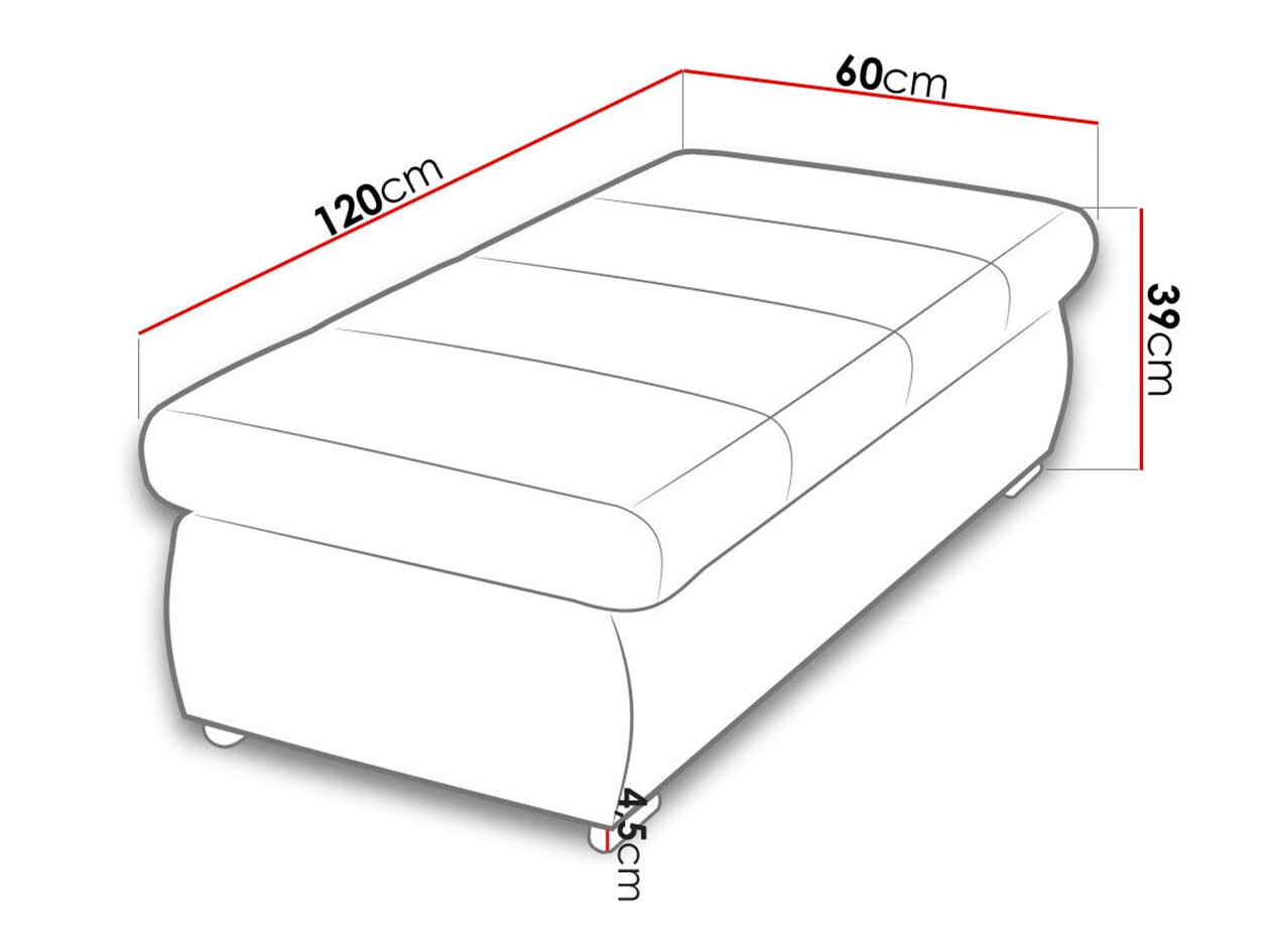 Tapacirana klupa Comfivo 123 (Magic Velvet 2201 + Matana 17)