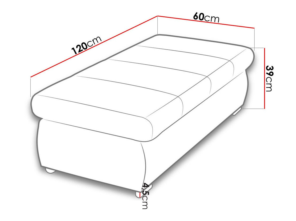 Tapacirana klupa Comfivo 123 (Uttario Velvet 2954)