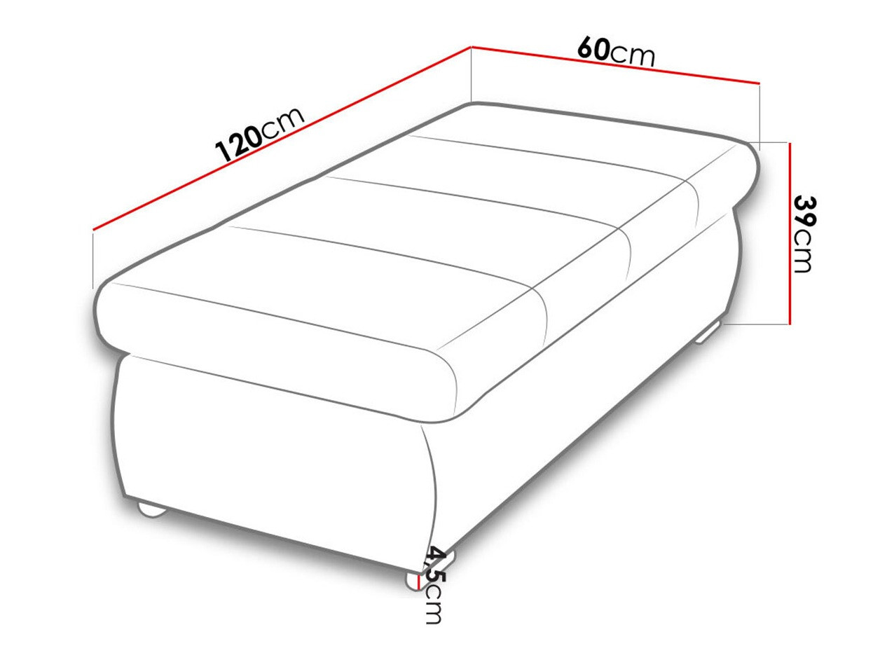 Tapacirana klupa Comfivo 123 (Uttario Velvet 2956 + Uttario Velvet 2955)