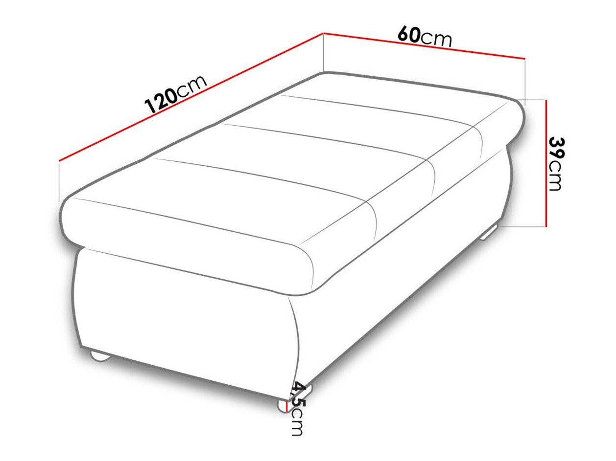 Tapacirana klupa Comfivo 123 (Uttario Velvet 2964)