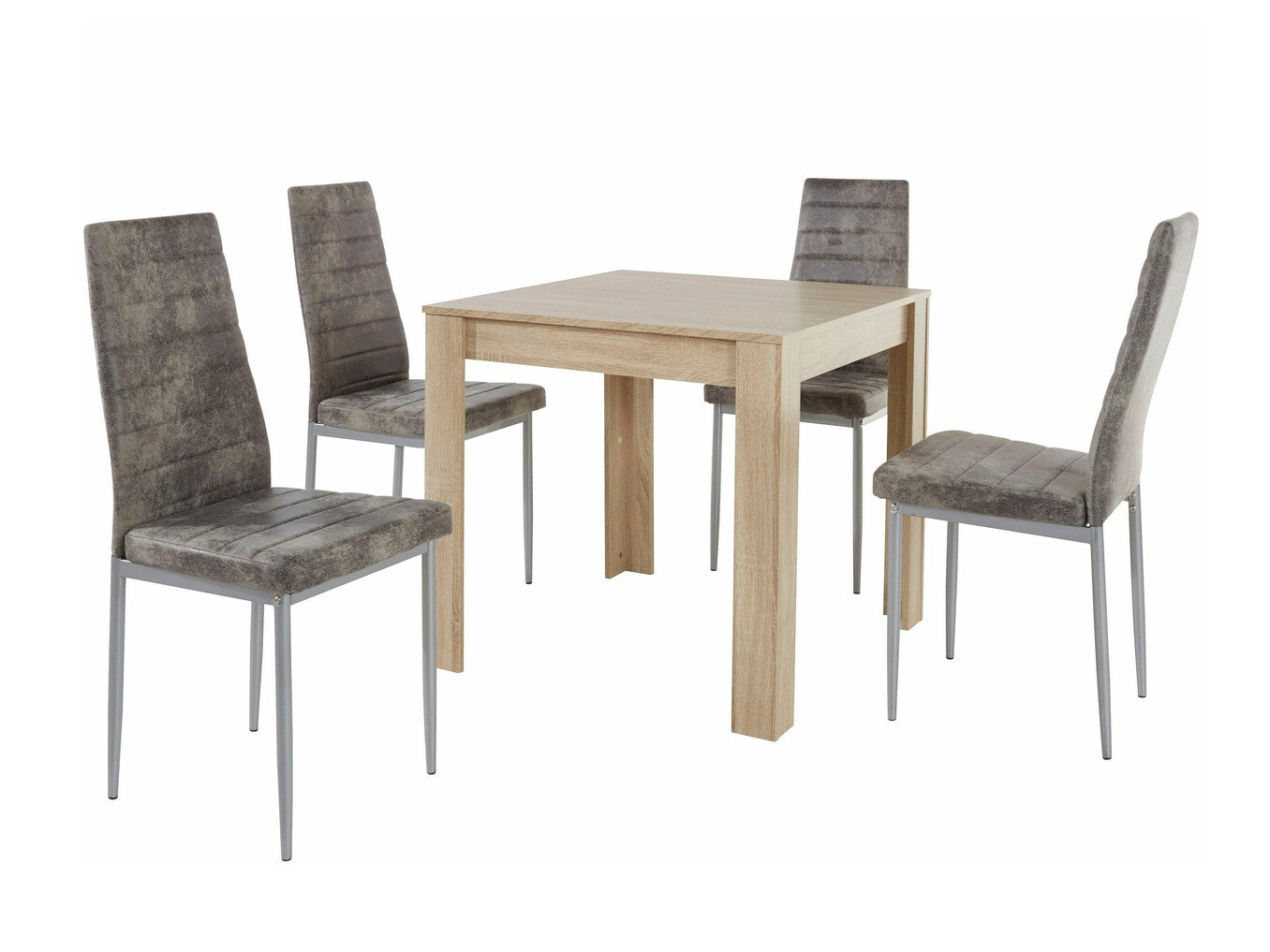 Trpezarijski set Denton 1125 (Sivo + Hrast)
