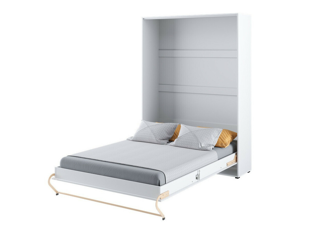 Zidni krevet Concept Pro Lenart III (Belo + Sjajno belo)