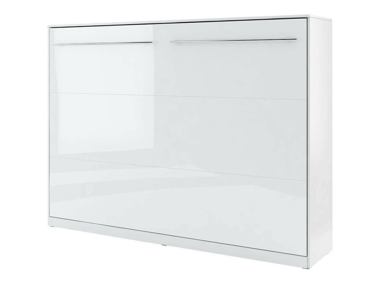 Zidni krevet Concept Pro Lenart IV (Belo + Sjajno belo)