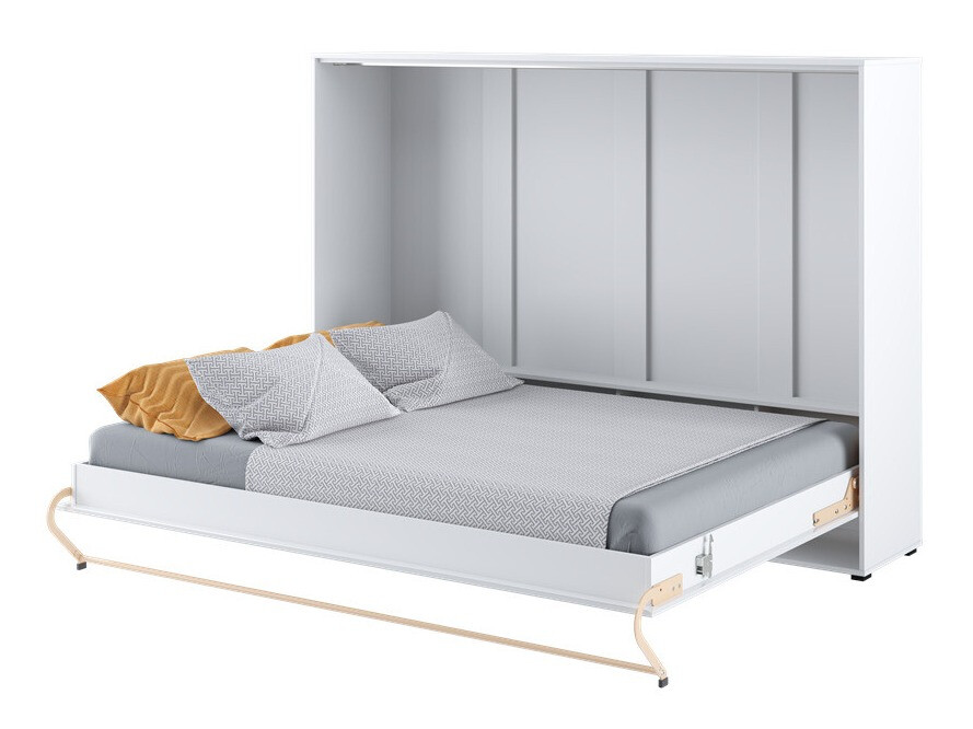 Zidni krevet Concept Pro Lenart IV (Belo + Sjajno belo)
