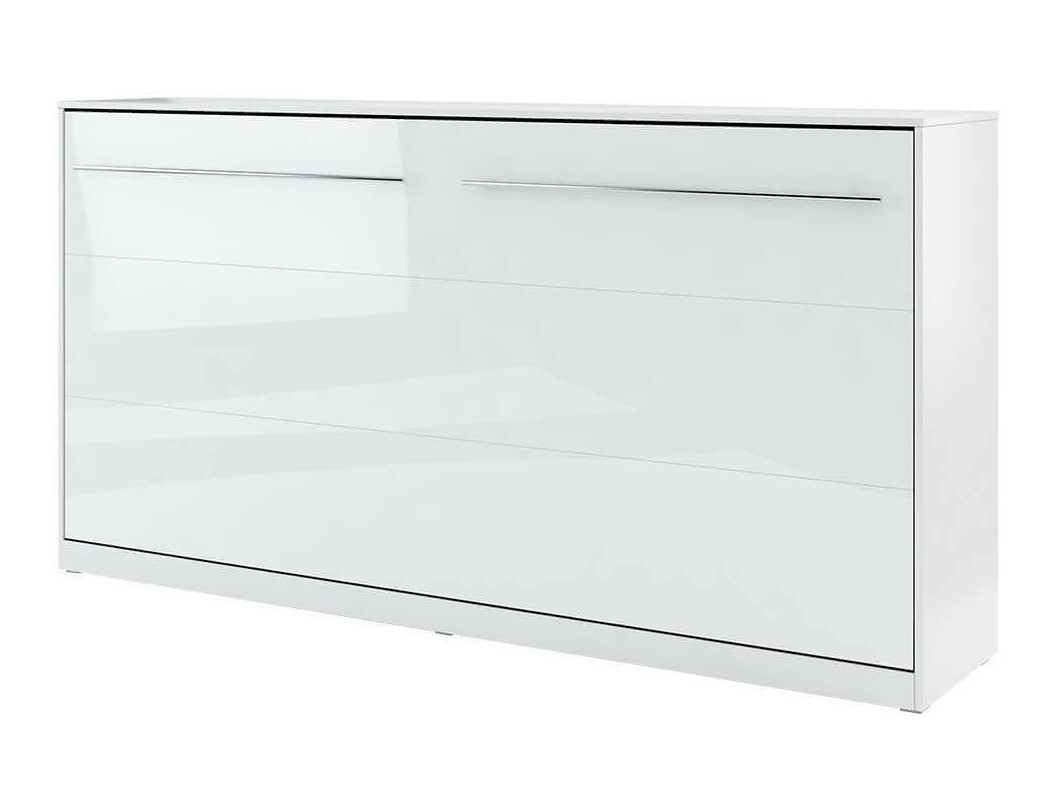 Zidni krevet Concept Pro Lenart Levfere 109 (Belo + Sjajno belo)