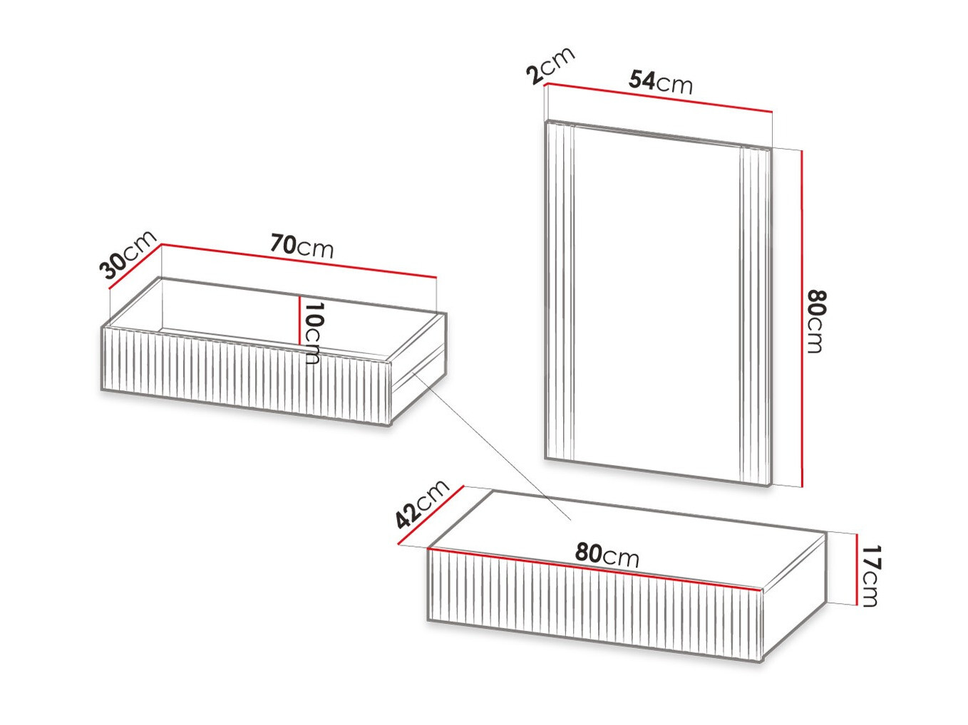 Toaletni sto Levmari 111 (Belo)