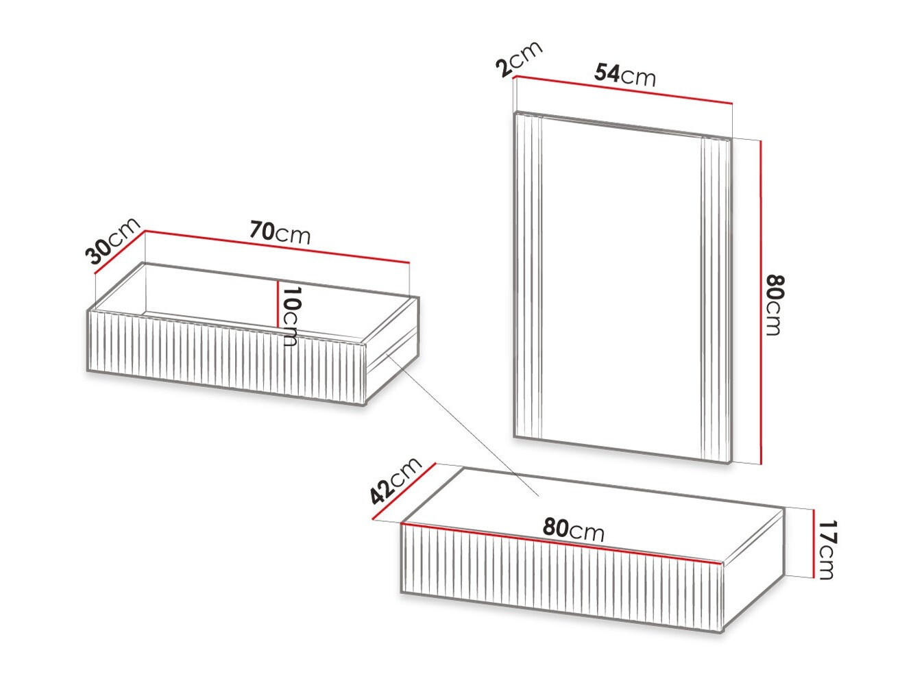 Toaletni sto Levmari 111 (Crno)