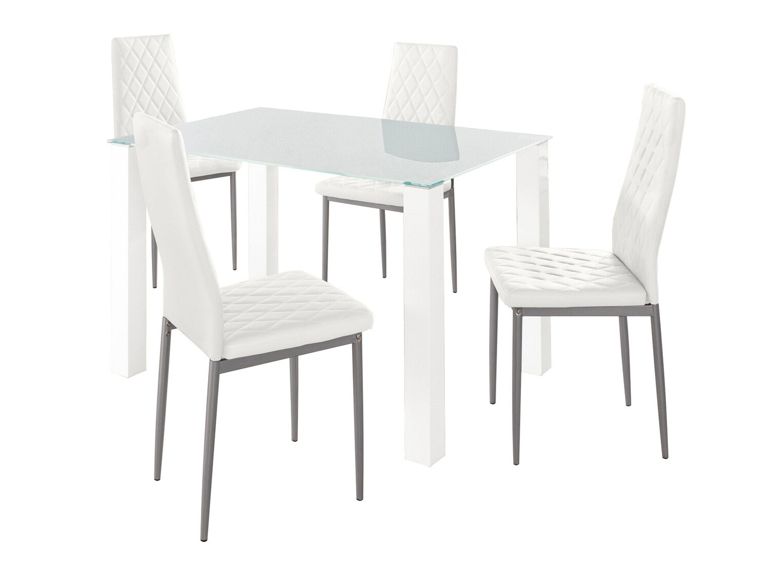 Trpezarijski set Denton 1136 (Belo)