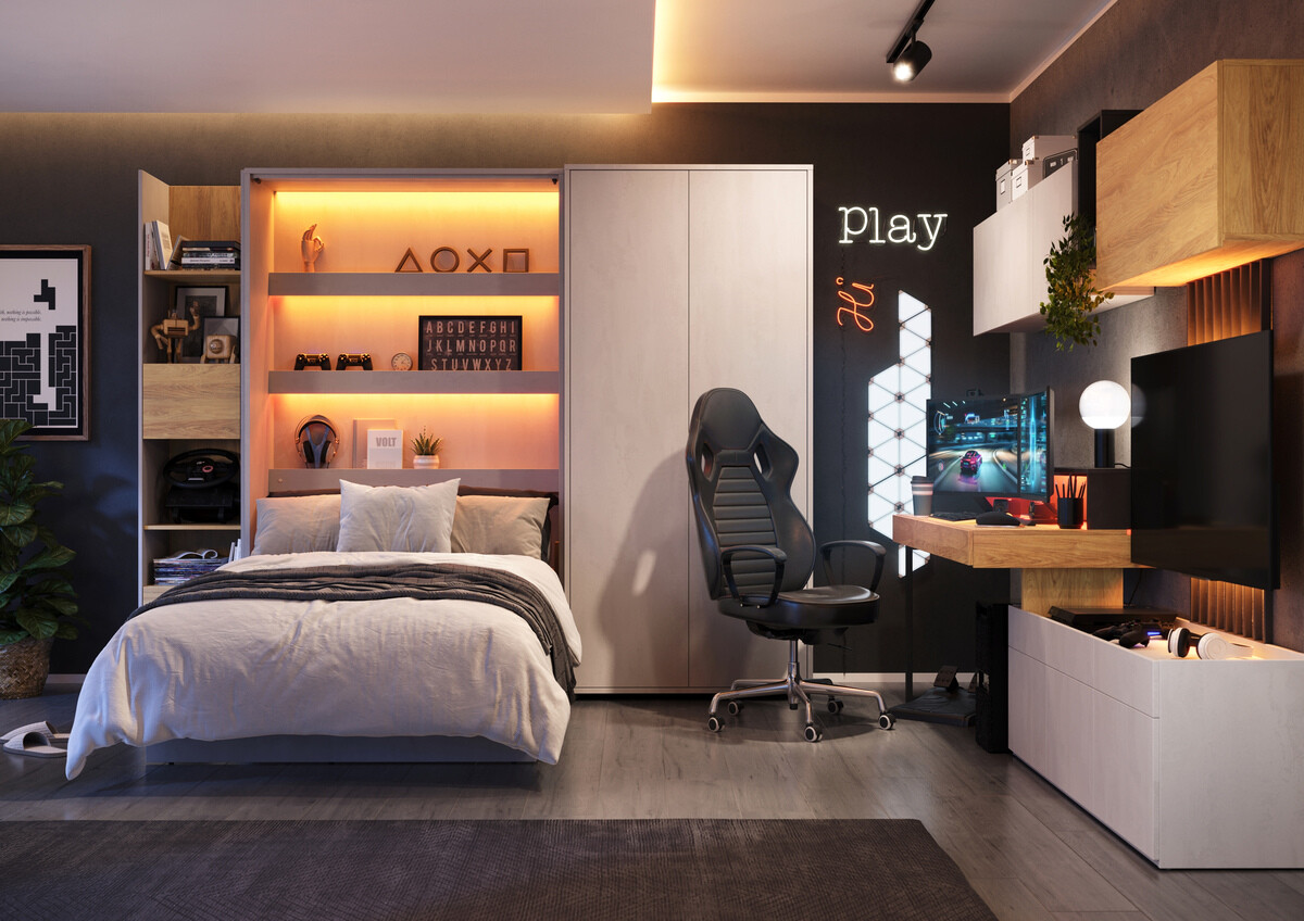 Zidni krevet Concept Pro Lenart Levfere 103 (90 x 200 cm)